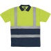 Javlin TWO TONE HI-VIS POLO WITH REFLECTIVE TAPE