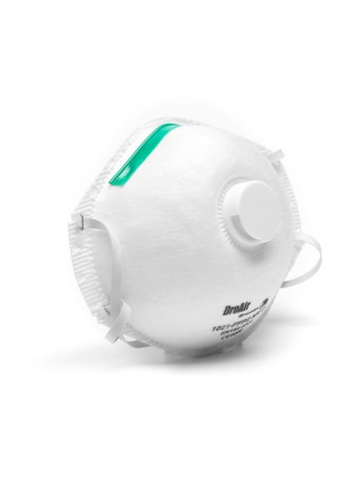 DROMEX VALVED DISPOSABLE MOULDED FFP2 MASK 20 BOX