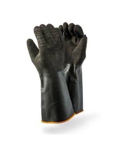 CRINKLED INDUSTRIAL RUBBER GLOVE