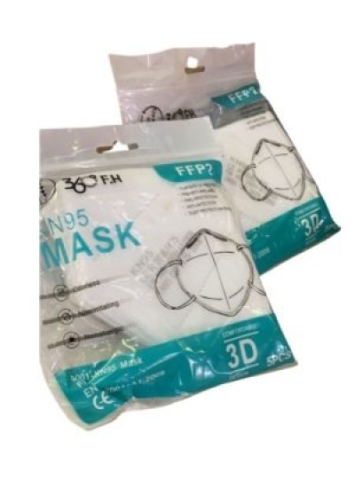 KN95 FOLD FLAT MASK (95% FILTERING) 10BOX
