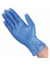 VINYL BLUE EXAMINATION, POWDER FREE, BOX OF 100 GLOVES