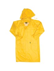 Javlin Yellow Polyester PVC Calf Length Rain Coat